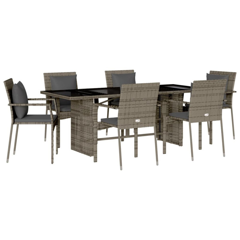  Garden Dining Set Grey