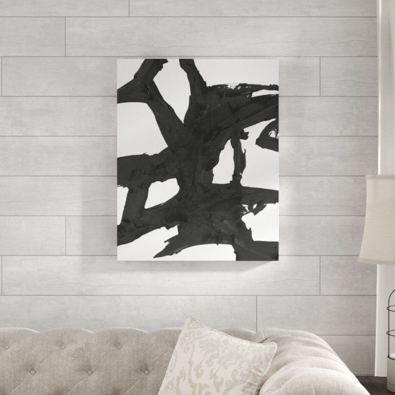 «Obsidian III» par Emma McCartney - Peinture, H 49 po x l 40 po x P 1,5 po, Texture embellissement à la main