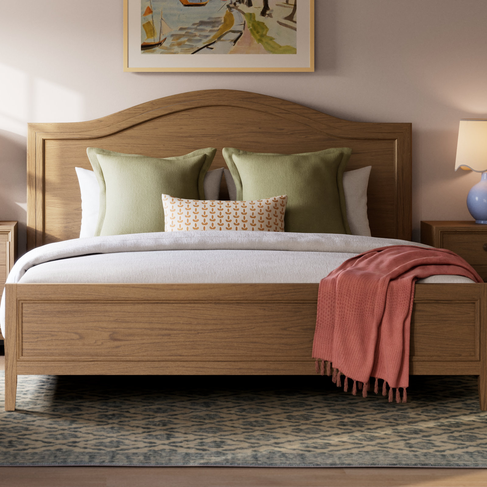 Jeffen Linen Duvet Cover Set, Full/Queen Duvet Cover + 2 Standard Shams, Sage