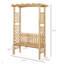Tonnelle de jardin en bois pour plantes grimpantes avec banc de jardin Outsunny