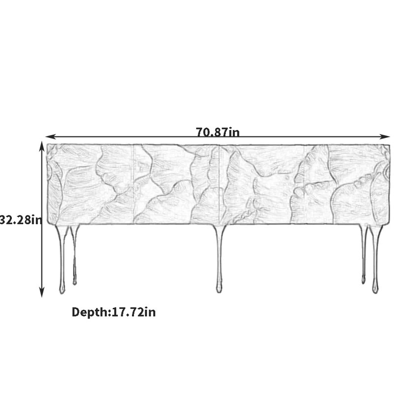 Buffet de style artistique élégant