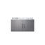 Meuble-lavabo gris foncé l 36 po x P 22 po avec plateau en marbre de Carrare-615414945-615414947