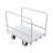Steel Plate Trolley 2000Lbs 36*24In With Front Handrail And 2 Side Handrails Silver