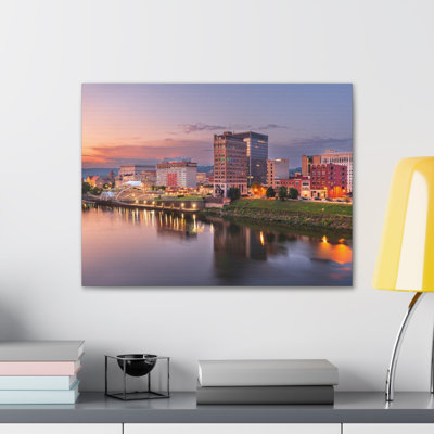 Charleston Night Skyline Canvas Artwork Breathtaking Stunning Cityscape