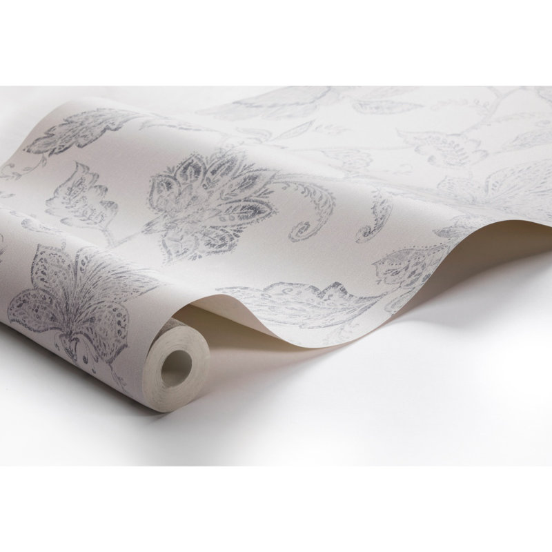 Papier peint à fleurs Borigo Indigo