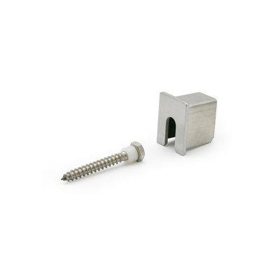 FHC CRVG1WCBS Embouts muraux à fixation sur rail 11 "V-Cut - acier inoxydable brossé
