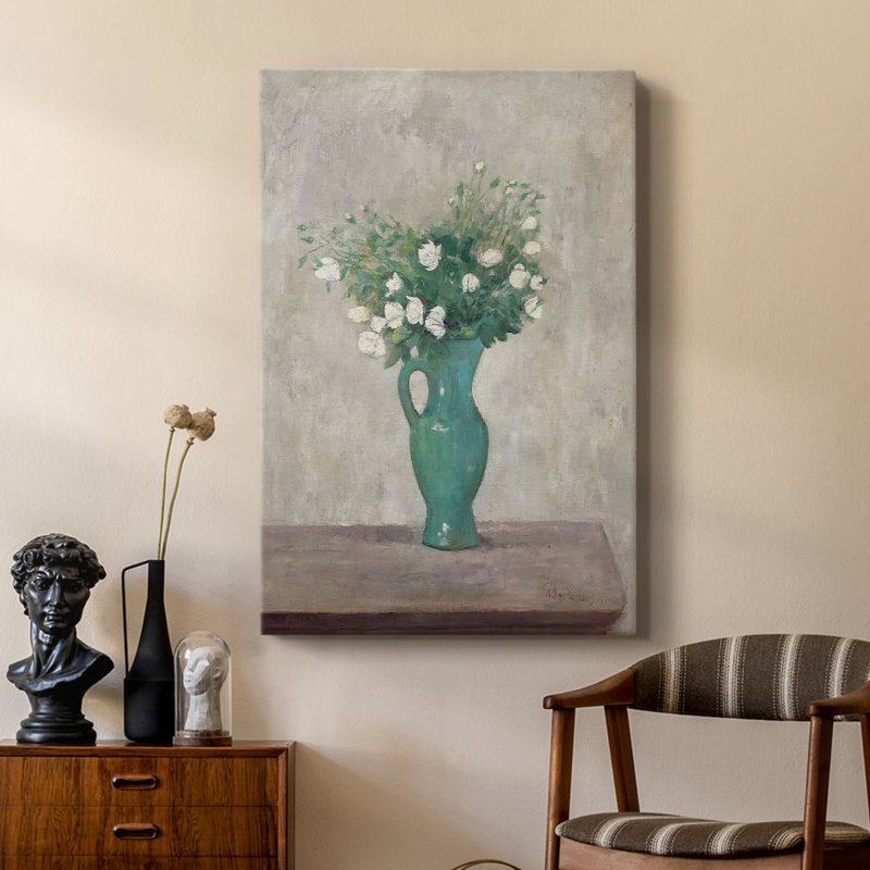 Reproduction florale rétro - galerie Cavas sur mesure, H 18 po x l 12 po