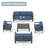 Arnhildur Aluminum 7 - Person 5 Piece Sofa Seating Group with Cushions-638053362