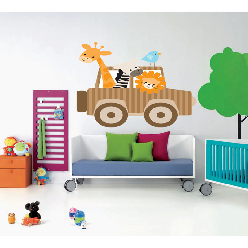 Adhésif décoratif animaux rigolos, H 22 po x l 26 po