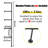 5 Tier Farmhouse D.I.Y Iron Pipe Shelf Wall Mount Open Bookshelf (Wooden board not included)