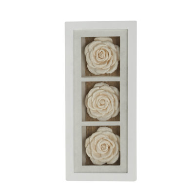 Décoration murale fleur rose en bois Chaney