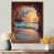 Toile avec cadre flottant brun