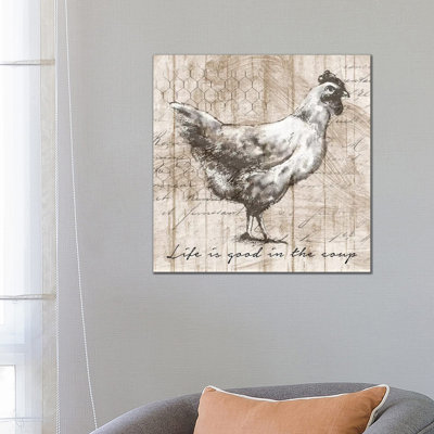 Farm Hen by Conrad Knutsen - Wrapped Canvas Gallery-Wrapped Canvas Giclée