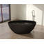 Baignoire autoportante en résine de trempage avec trop-plein et drain 59 po x 29,5 po Badeloft BW-04-L-MBLK-71526156
