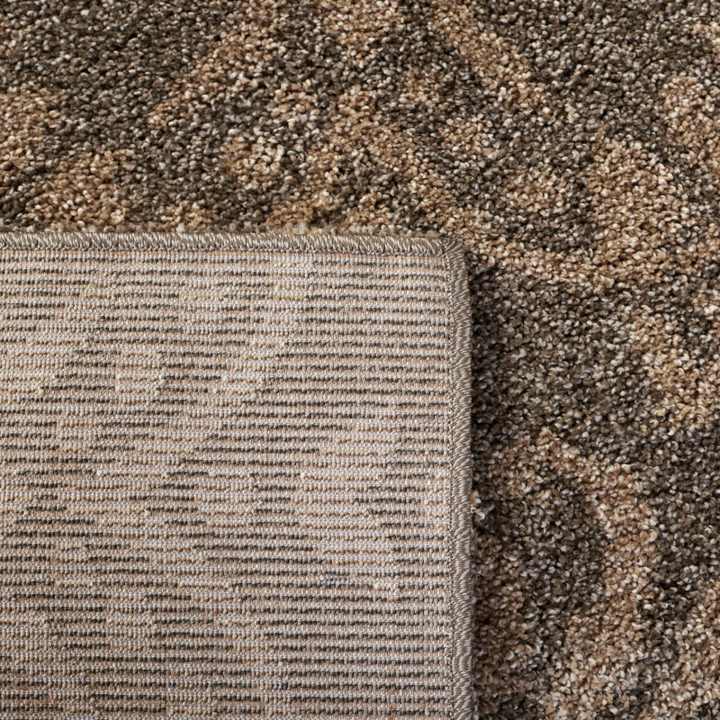 Tapis floral fumé / beige Ellyona, Rectangle 5 pi 3 po x 7 pi 6 po