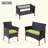 4 Piece Wicker Seating Group With Cushions-365142646
