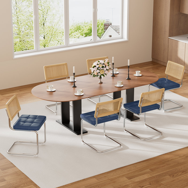 Chaises de salle à manger en rotin, Bleu