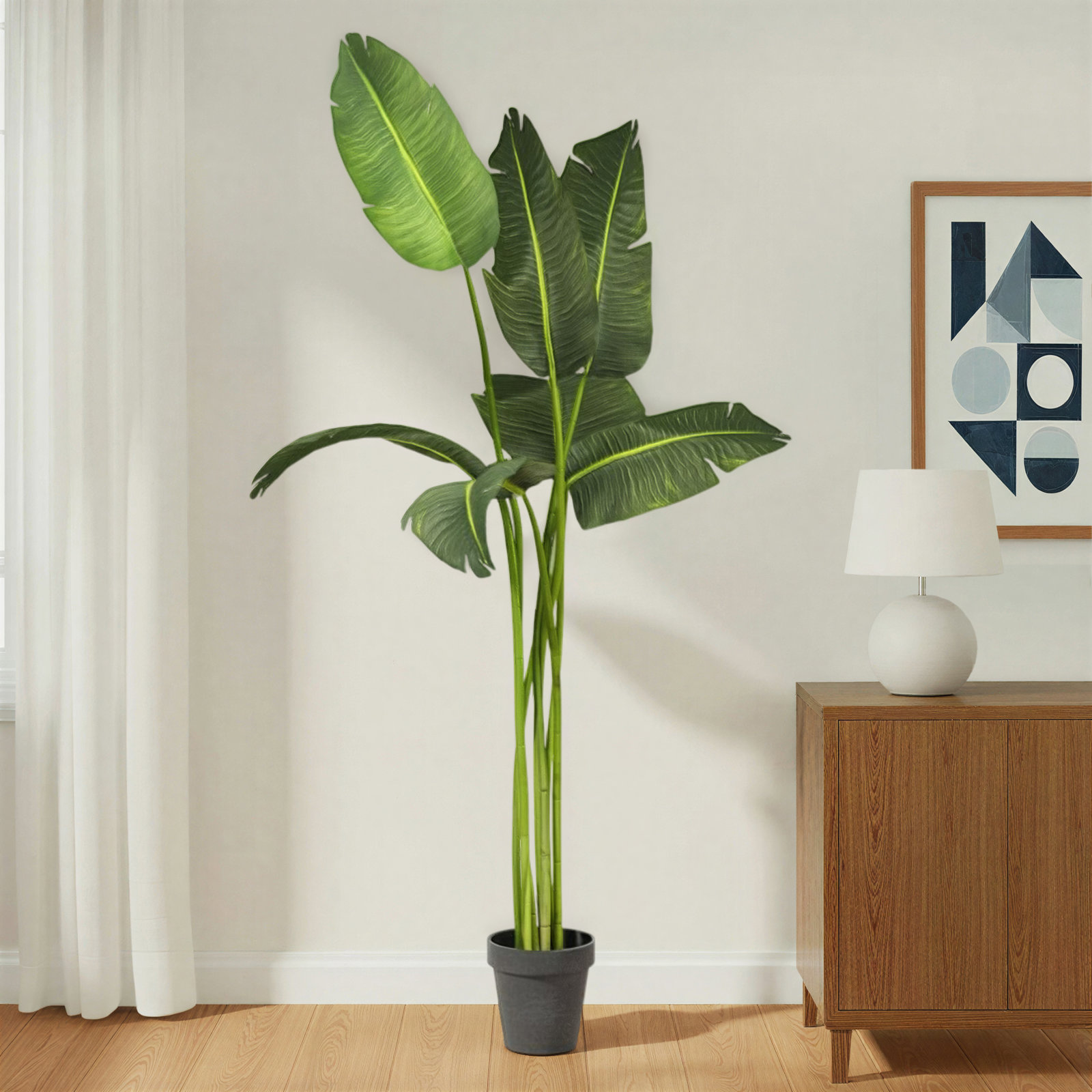 78'' Faux Banana Leaf Tree in Pot