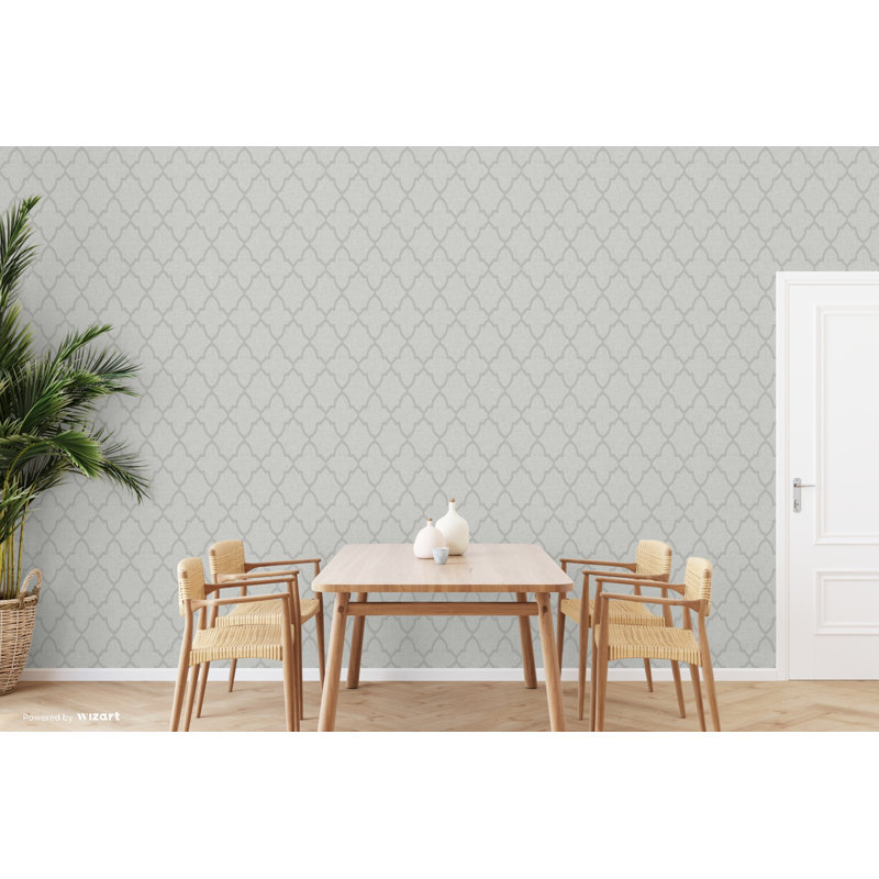 Janiyah Diamond 10m x 53cm Wallpaper Roll, Grey