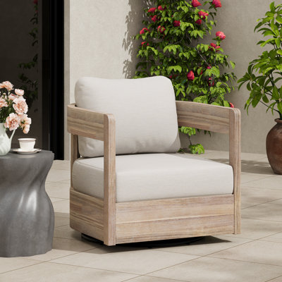 Fauteuil club pivotant avec assise rembourrée Maris
