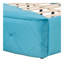 Lit plateforme tapissier grand en velours avec tête de lit à oreilles et 1 grand tiroir, 2 tabourets de rangement latéraux (bleu)-1277911651