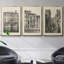 "Vintage Views of Venice I", ensemble de 3 pièces encadrées sur toile-97913617-97913616