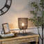Lampe de table en fer style panier - 14,5 po - noir
