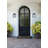 1-Light Outdoor Cast Aluminum Black Wall Mount Wall Sconce Wall Lantern with White Acrylic Lens-11800871