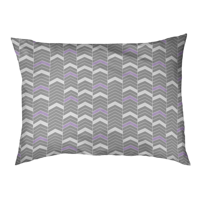 Coussin de concepteur lineed Chelan, Petit (L 28 po x l 18 po), Mauve