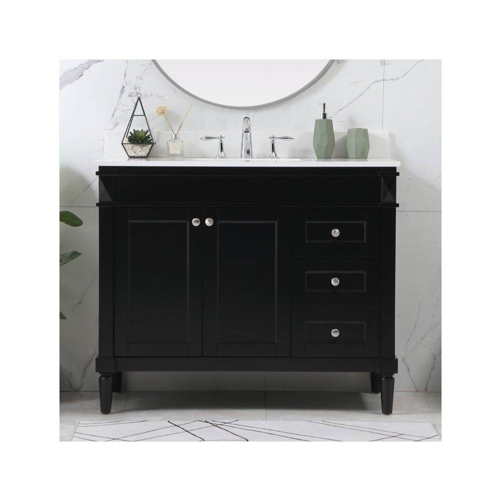 Readington 42'' Single Bathroom Vanity, Black, 36"