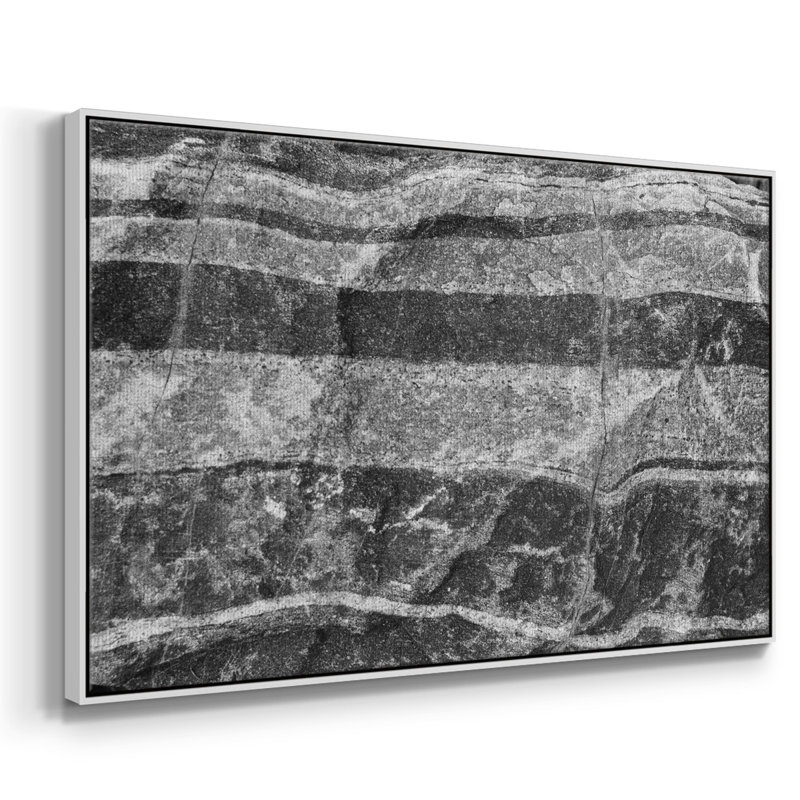 " Found Textures XI ", White Floater Framed Canvas, 27" H x 41" W x 2" D