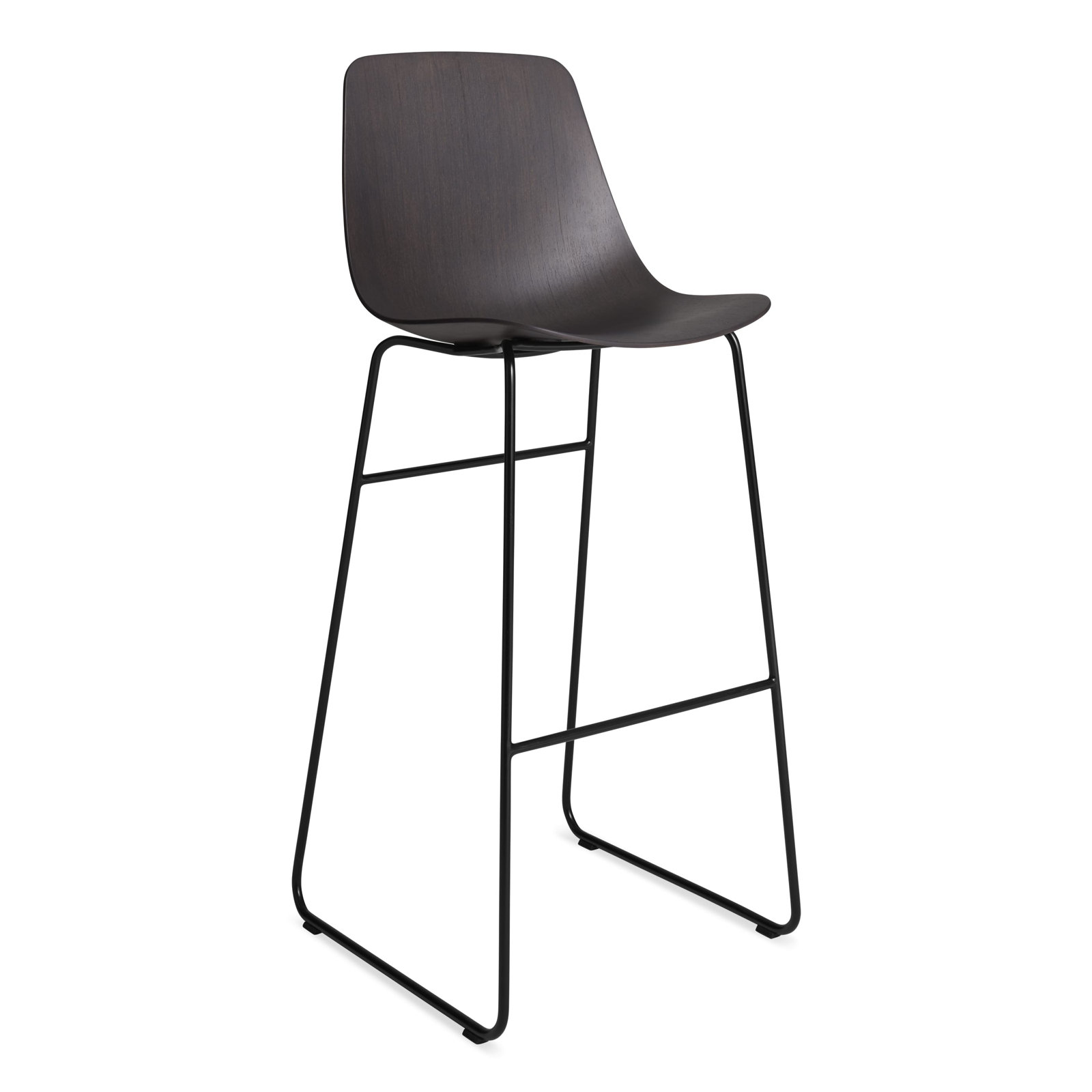 Clean Cut Stool with Sled Leg, Bar Stool (31” Seat Height), Oblivion