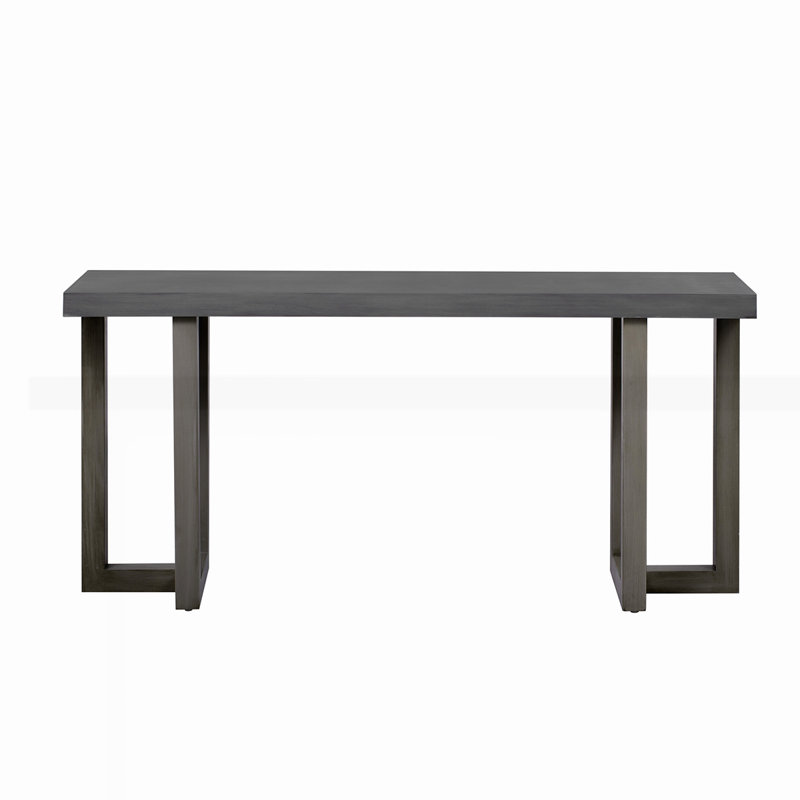 Console à conception géométrique avec pieds en pin massif, Gris foncé