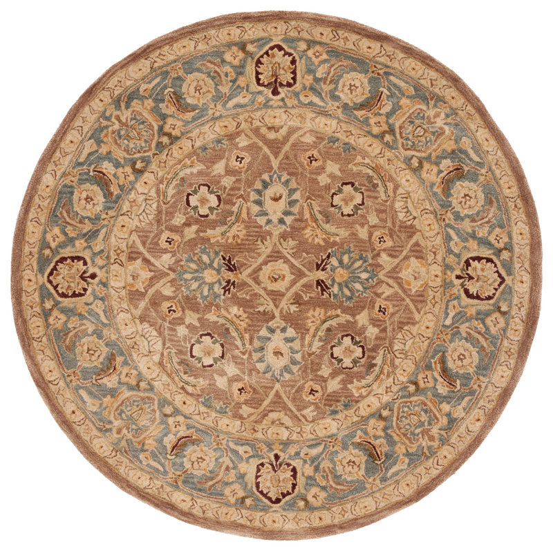 Tingley Hand Tufted Wool Oriental Rug, Round 8'