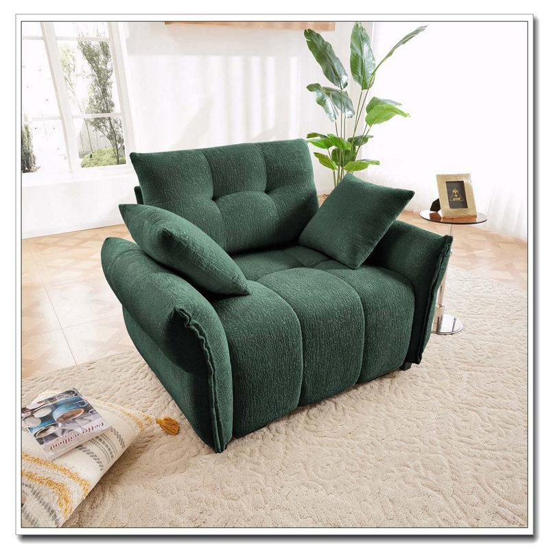 Chaise en chenille, Green, No