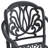 3-Piece Set Of Cast Aluminum Patio Furniture  With Black Frame And Seat Cushions