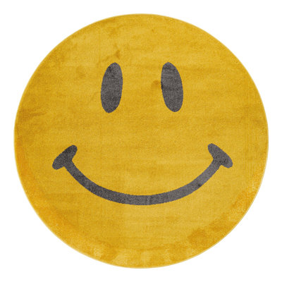 Unique Loom Smilie Whimsy Kids Rug