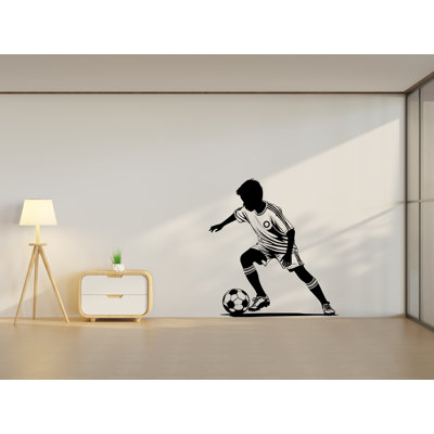 Décoration murale soccer, vinyle adhésif sport, autocollants football, garçons passion, art mural de but, autocollants muraux, chambre d'enfant, décoration, 378LU