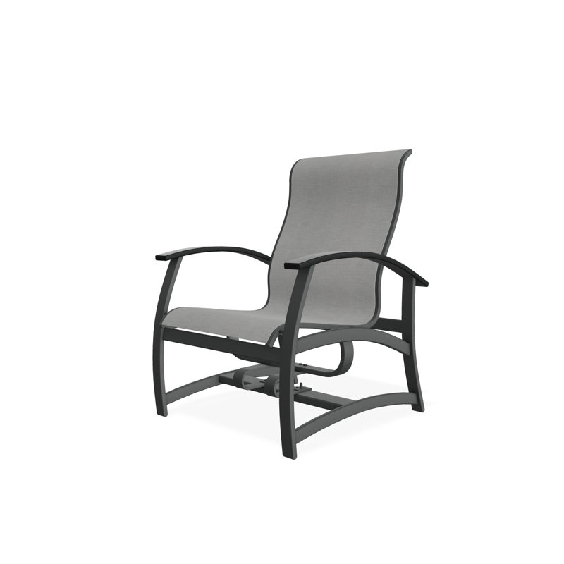 Belle Isle Outdoor Lounge Chair, Graphite, Destiny Steel