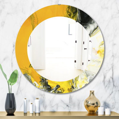 Marbré jaune 6 - miroir moderne