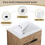 Meuble-lavabo sur pied simple avec plateau en céramique 24,03 po Shruthi