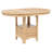 Transitional Counter Height Extension Dining Table with Storage Pedestal