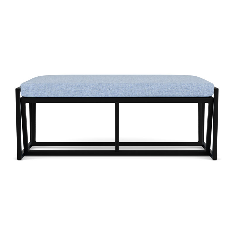 Summit Outdoor Dining Bench, Ebony, Loveboat Mint