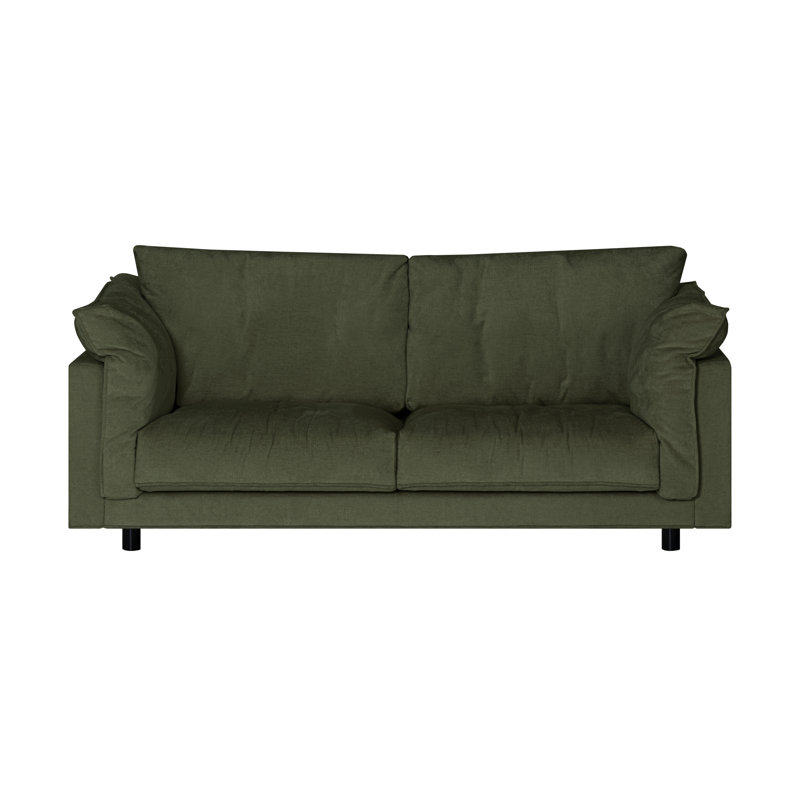 Alazae 3 Seater Chenille Sofa, Green