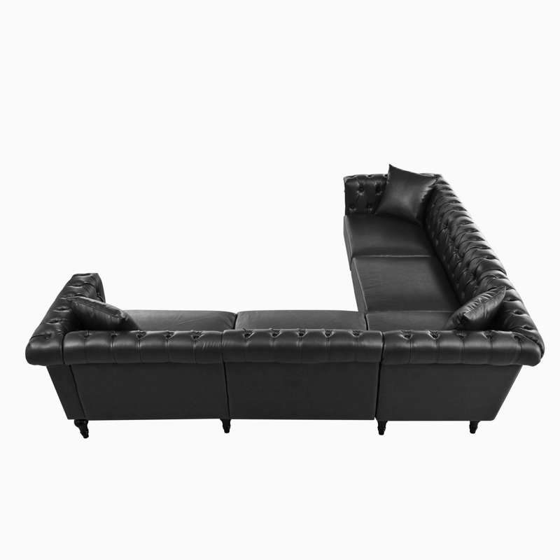 Canapé modulaire Chesterfield, Black