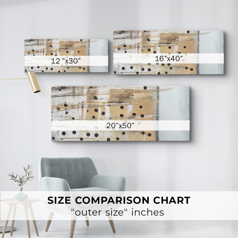 Abstract Series 9 #XXXIV-Wide Gallery Wrapped Canvas, 12" H x 30" W