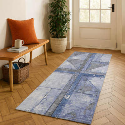 Tapis géométrique de qualité supérieure lavable à la machine Medena AMF1876