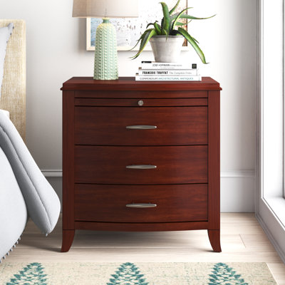 Louissaint 66cm W Solid Wood Bedside Table