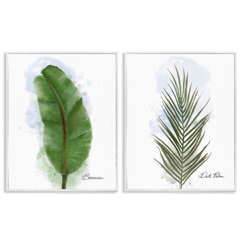 «Modern Fruit Leaves», ensemble de 2 giclées encadrées, design par Matthew Piotrowicz, H 14 po x l 22 po