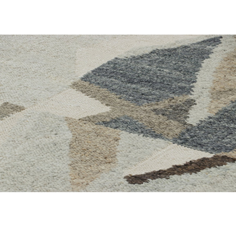 Scandinavian Wool Geometric Area Rug, Rectangle 10' x 14'